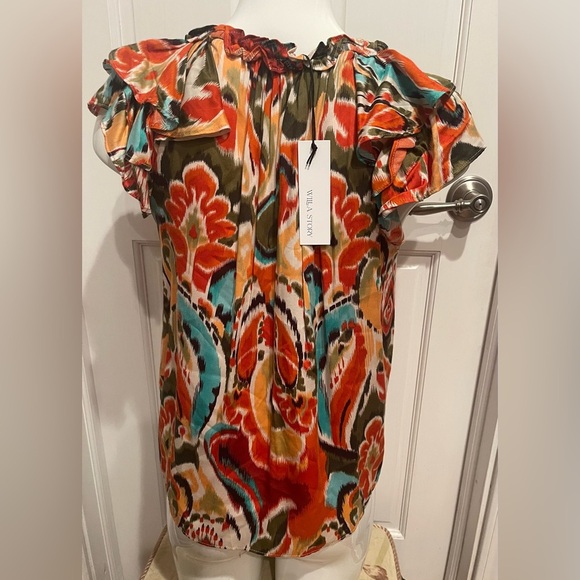Willa Story Vibrant Multicolor Women's Top Size XS NWT - Picture 3 of 5